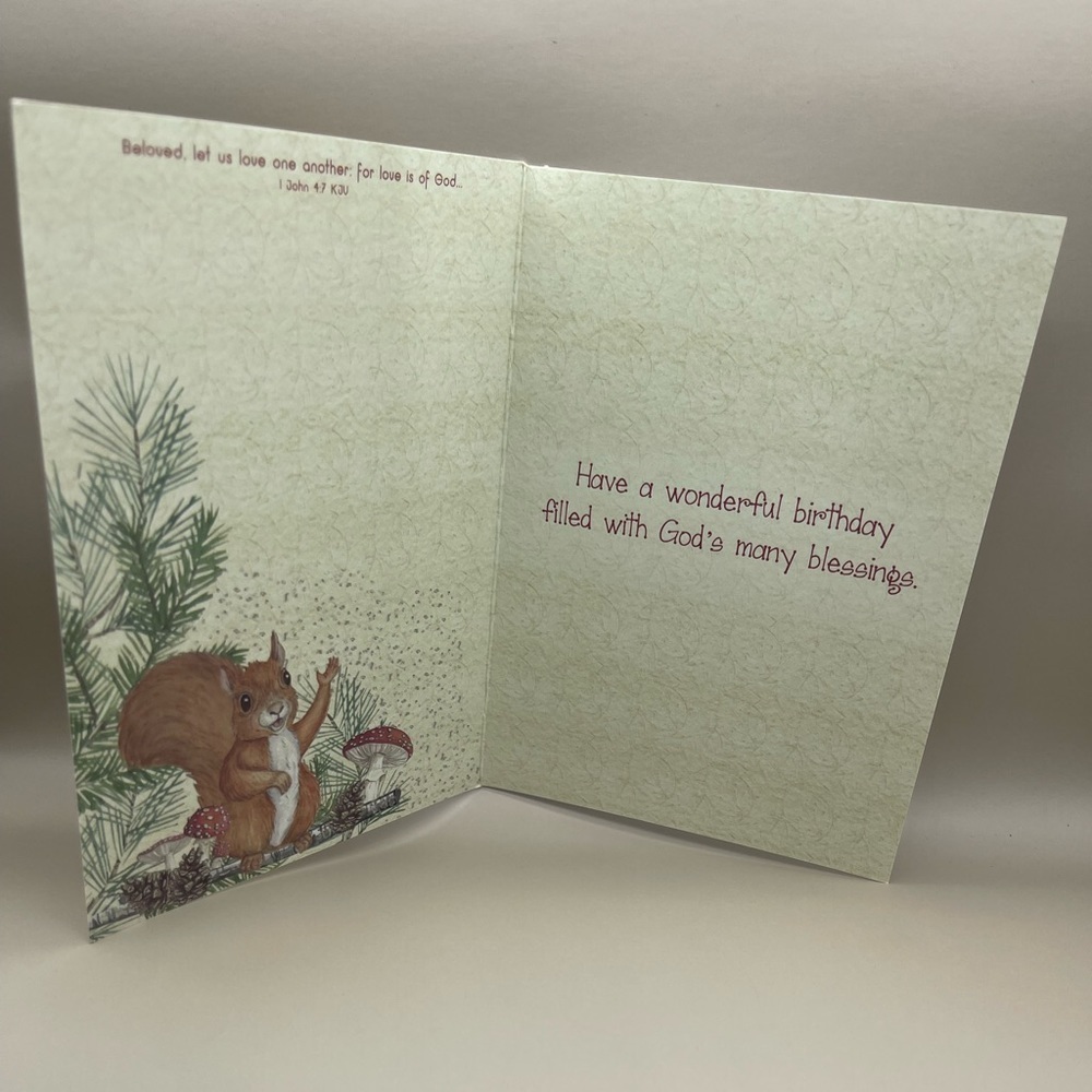 Squirrel Mushroom Birthday Greeting Card, New, For Bundles Only ๐๐ฟ๏ธ - Picture 3 of 7